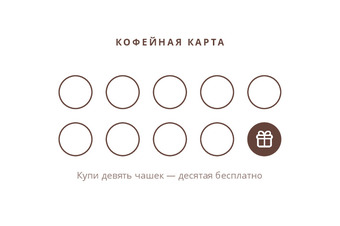 Шаблон визитки «Кофейня Зерно» — оборотная сторона